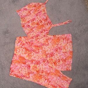 Floral Pink and Orange Kids Bottoms